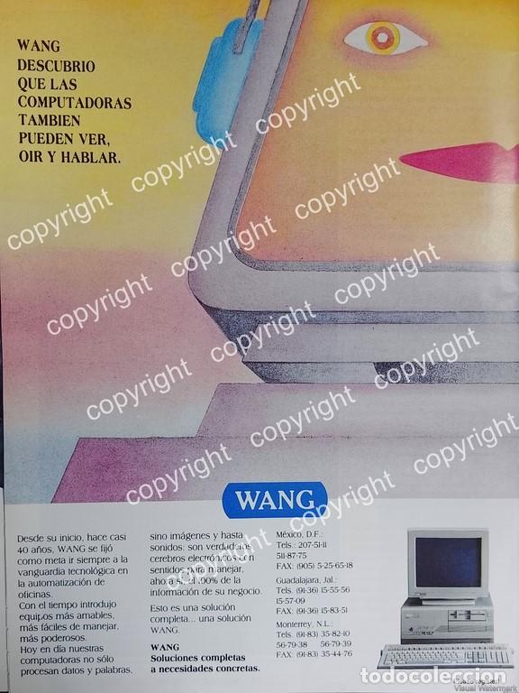 Collezionismo di affissi: AFICHE PUBLICITARIO RETRO. COMPUTADORAS WANG MEXICO 1991 / MUY RARO