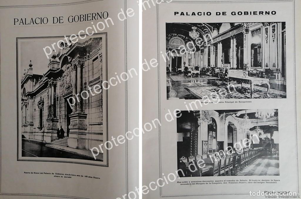 Collezionismo di affissi: AFICHE ANTIGUO, PALACIO DE GOBIERNO DE PERU 1936