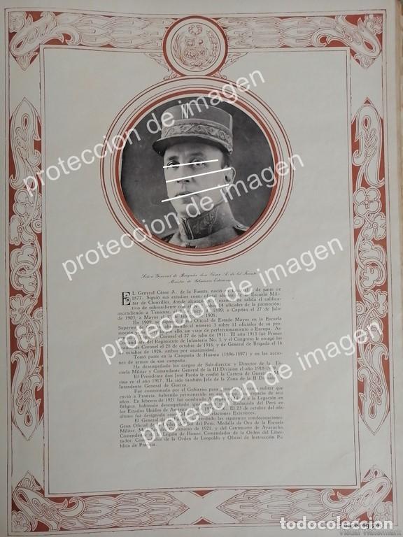 Collezionismo di affissi: AFICHE ANTIGUO DE PERU, GENERAL. CESAR A. DE LA FUENTE ALVAREZ. 1937 / Militares
