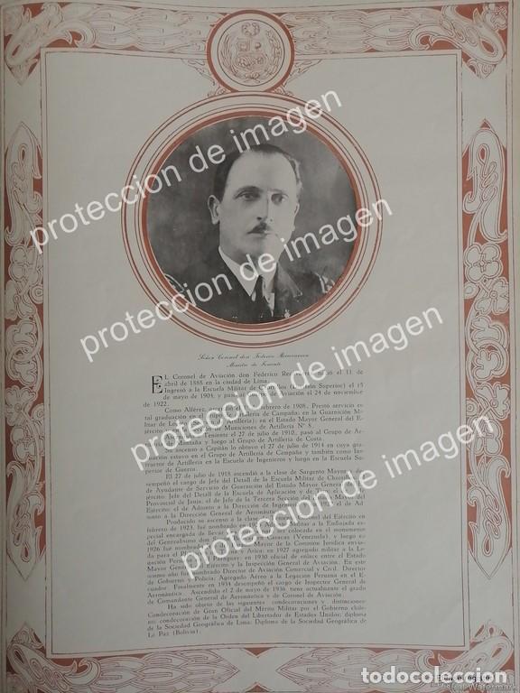 Collezionismo di affissi: AFICHE ANTIGUO, CORONEL. FEDERICO RECAVARREN 1937 / MILITARES DE PERU