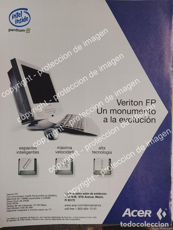 Sammeln von Plakaten: AFICHE DE PUBLICIDAD RETRO. LANZAN LA COMPUTADORA ACER VERITON FP 2000 OLDWARE