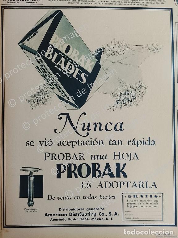 Sammeln von Plakaten: CARTEL ANTIGUO. NAVAJAS DE RASURAR PROBAK 1930 Y OTROS
