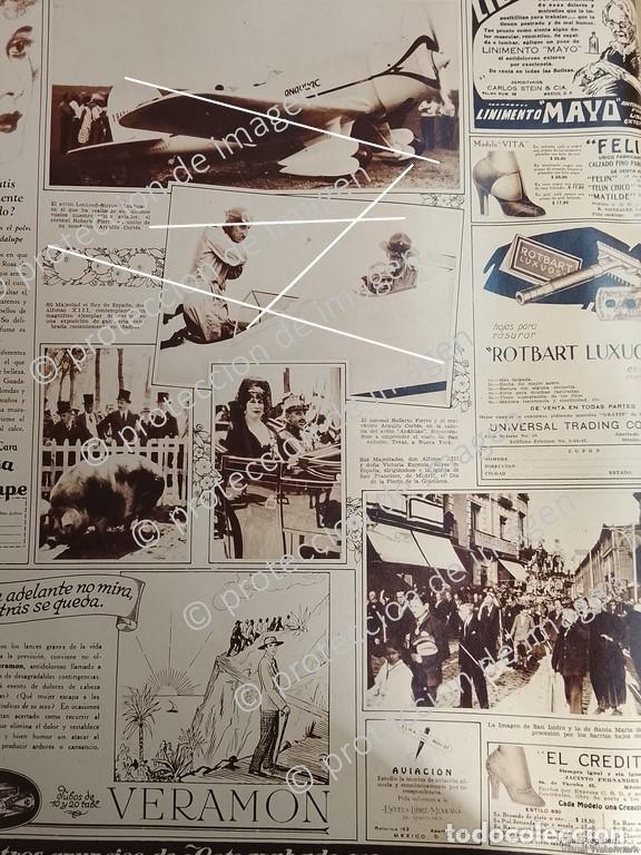 Collectionnisme d'affiches: CARTEL ANTIGUO. EL PILOTO ROBERTO FIERRO EN EL AVION ANAHUAC 1930 /PILOTOS