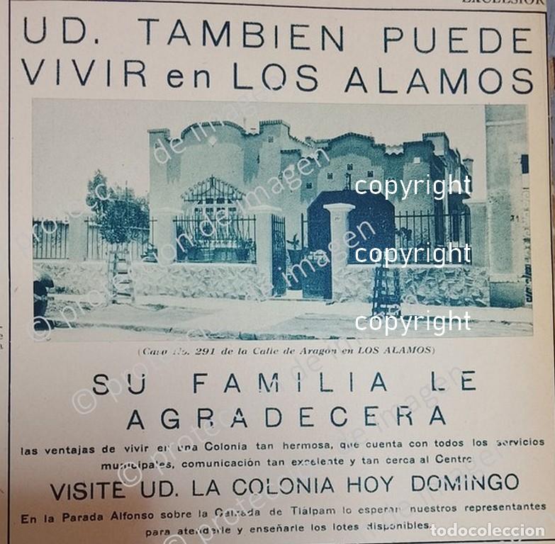 Sammeln von Plakaten: CARTEL ANTIGUO. CONSTRUYEN COLONIA LOS ALAMOS D.F 1930 /BIENES RAICES /6