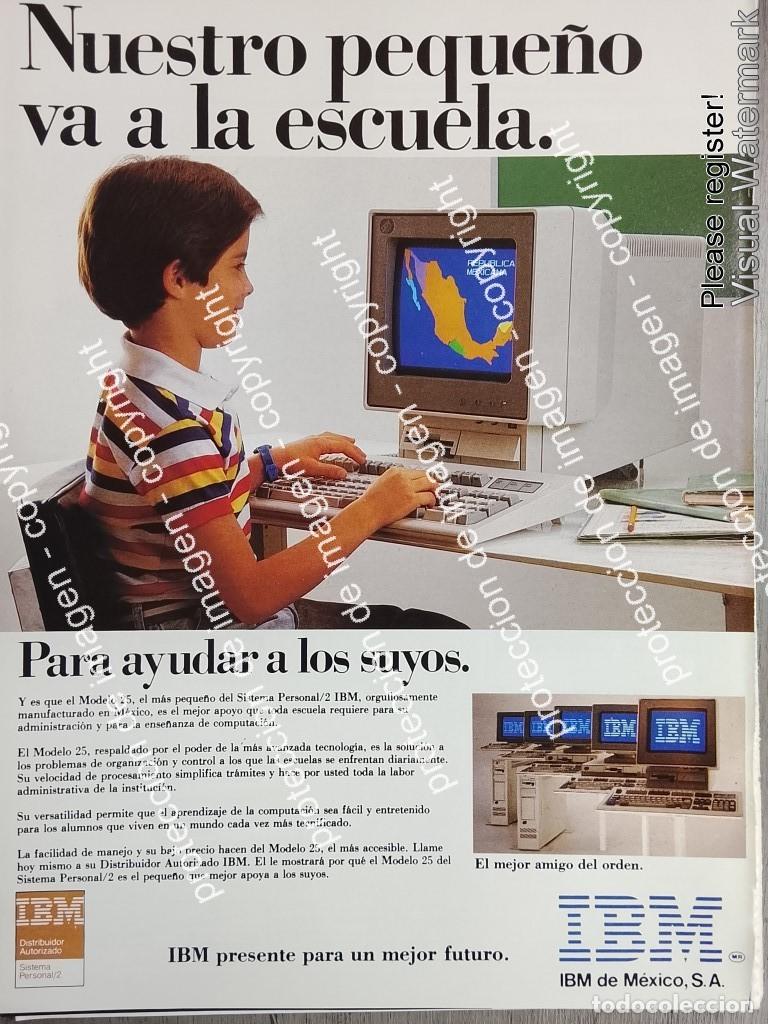 Sammeln von Plakaten: CARTEL PUBLICIDAD RETRO. COMPUTADORAS IBM PS/2 1988 / OLDWARE