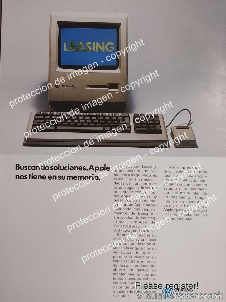 Sammeln von Plakaten: CARTEL PUBLICIDAD RETRO. COMPUTADORAS APPLE MACINTOSH PLUS 1991 / OLDWARE