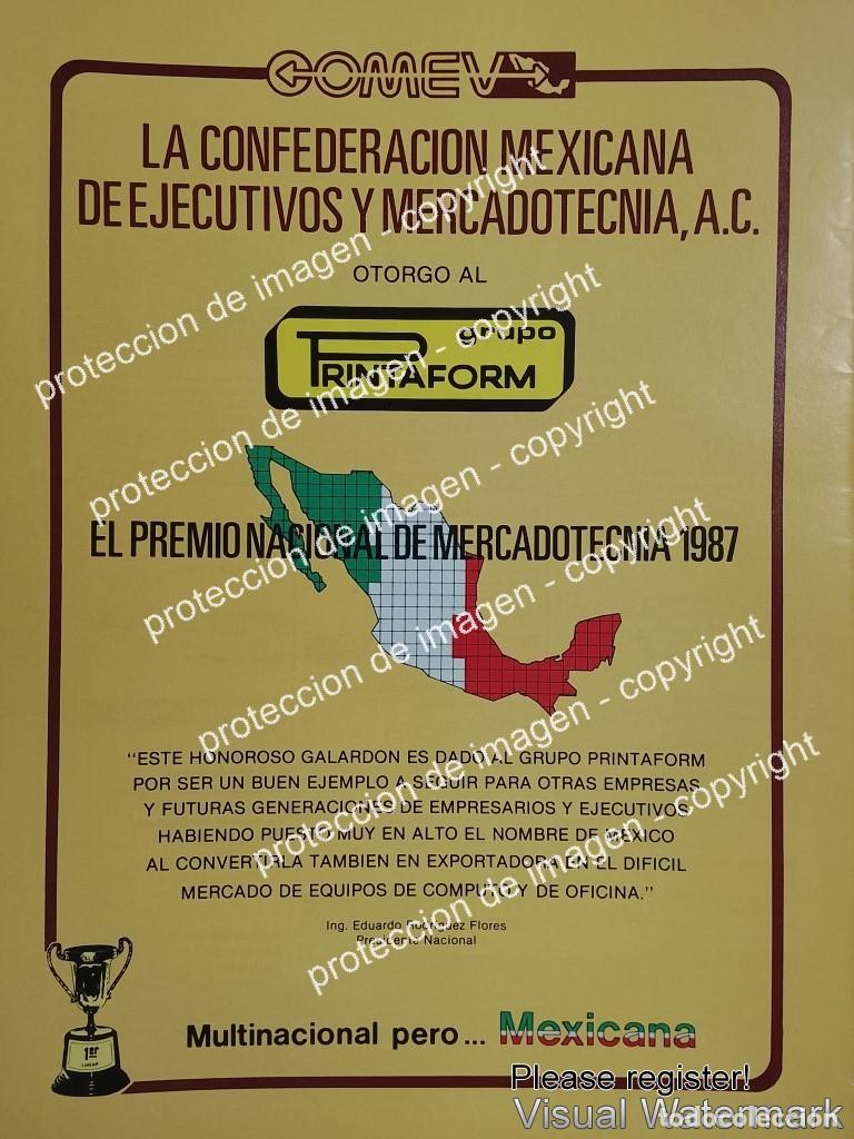 Sammeln von Plakaten: CARTEL DE PUBLICIDAD RETRO. LA CONEV PREMIA A COMPUTADORAS PRINTAFORM 1987