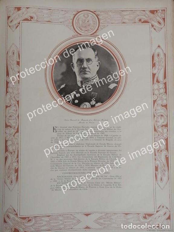 Colecionismo de cartazes: AFICHE ANTIGUO, GENERAL FEDERICO HURTADO ALCAZAR 1936 MILITARES DE PERU