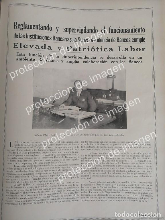 Colecionismo de cartazes: CARTEL ANTIGUO, VICTOR FIGARI CAMOGLI, REGULADOR BANCARIO DE PERU 1935