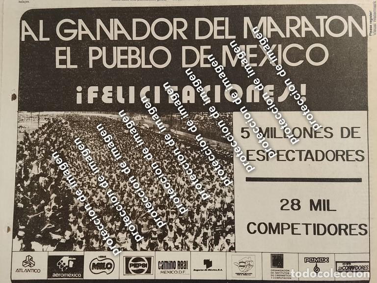 Colecionismo de cartazes: AFICHE RETRO, MARATON EL PUEBLO DE MEXICO 1987 / Gobierno