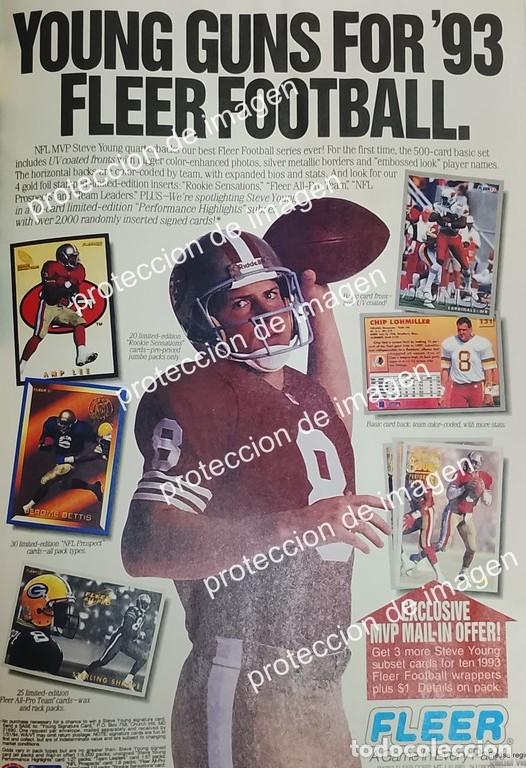 Colecionismo de cartazes: CARTEL PUBLICITARIO RETRO. CARTAS Y ESTAMPAS DEPORTIVAS FLEER 1993