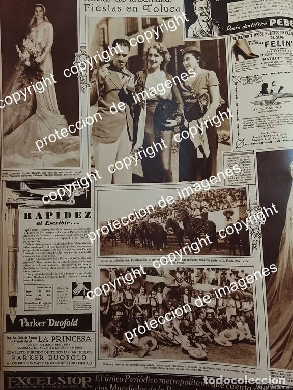 Poster collecting: AFICHE ANTIGUO. FIESTAS CHARRAS EN TOLUCA / FERNANDO TORRE BLANCA ETC 1932 /LDM