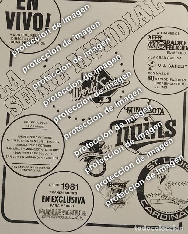 Coleccionismo de carteles: CARTEL RETRO. SERIE MUNDIAL BEISBOL 1987 ST. LOUIS Vs CADENALES