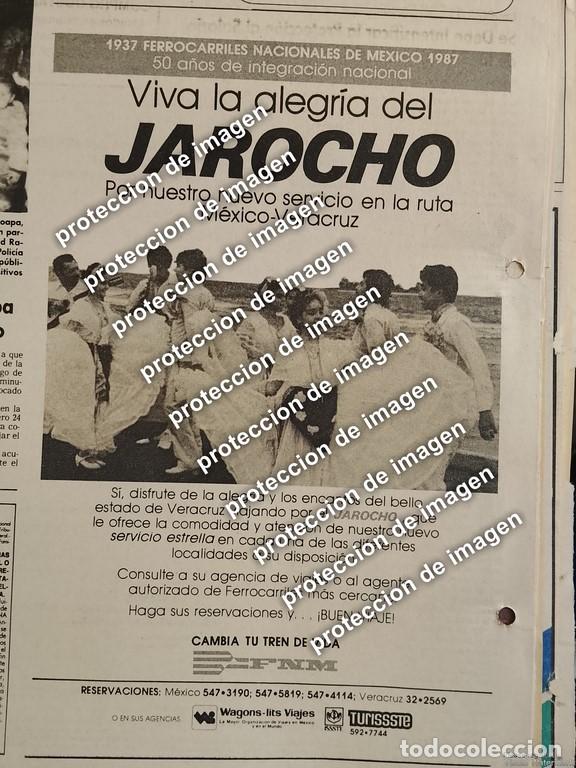 Coleccionismo de carteles: AFICHE RETRO DE TURISMO Y FERROCARRILES NACIONALES 1987 VERACRUZ