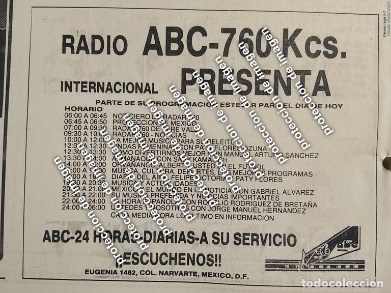 Coleccionismo de carteles: AFICHE RETRO, PROGRAMACION RADIO ABC 760KHZ 1987 /RADIO DIFUSORAS