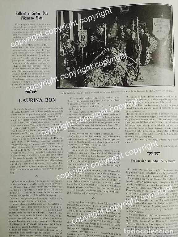 Coleccionismo de carteles: AFICHE DE PRENSA ANTIGUO 1911 MUERE FILOMENO MATA /ETC /PERIODISTAS - MAESTROS