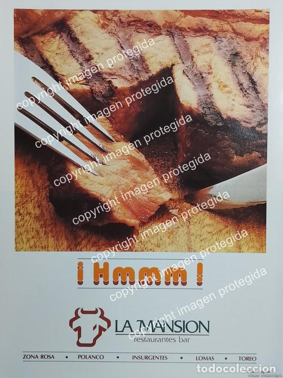 Coleccionismo de carteles: PUBLICIDAD RETRO. RESTAURANTE BAR LA MANSION. 1988 D.F