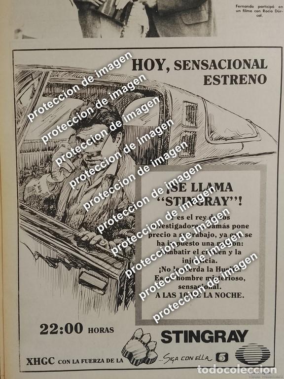 Collectionnisme d'affiches: CARTEL PUBLICITARIO RETRO, TELEVISA XHGC. PROGRAMA STINGRAY 1987