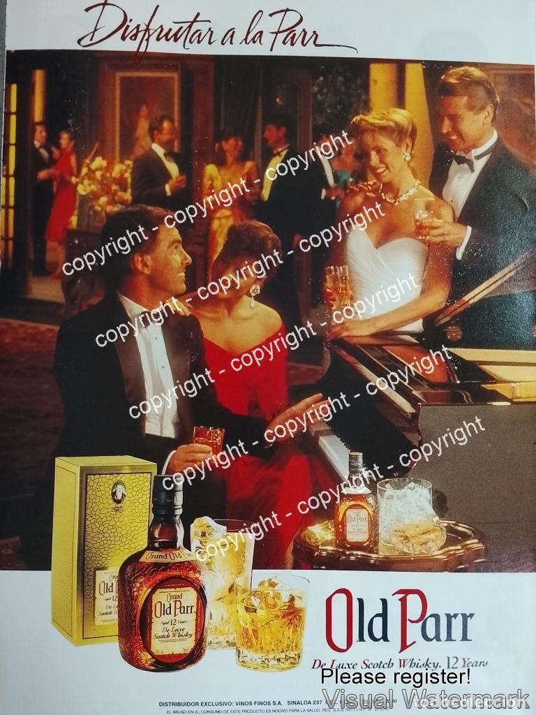 Sammeln von Plakaten: Cartel retro original. Whisky Old Parr. 1988