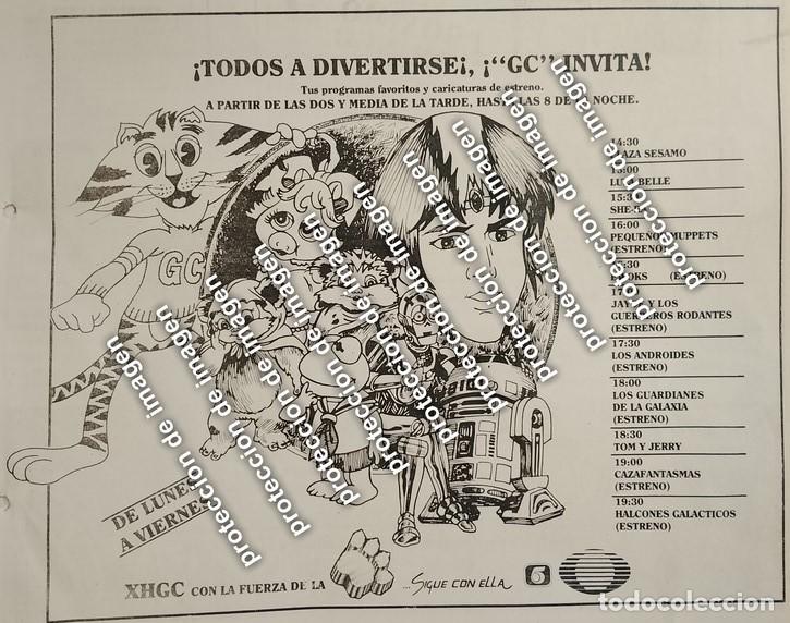 Sammeln von Plakaten: CARTEL PUBLICITARIO RETRO. DEBUTA EL GATO GC XHGC Y CARTELERA TELEVISA /TELEVISORAS