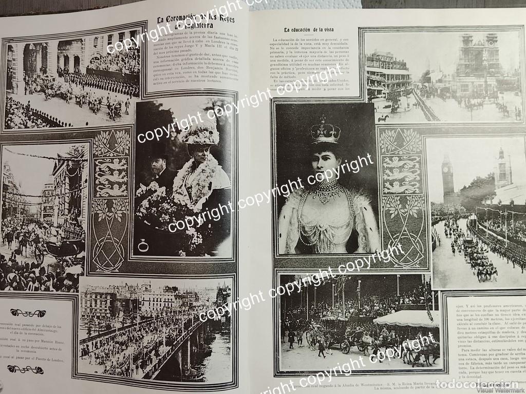Sammeln von Plakaten: AFICHE ANTIGUO 1911 CORONACION DE LOS REYES DE INGLATERRA /REALEZA