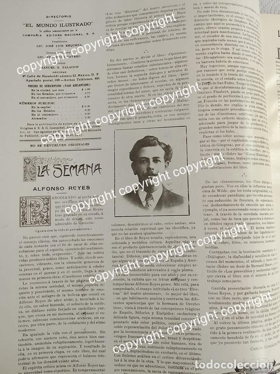 Sammeln von Plakaten: AFICHE ANTIGUO 1911 SOBRE ALFONSO REYES. CARLOS GONZALEZ PE&Ntilde;A /ESCRITORES