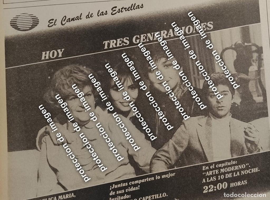 Sammeln von Plakaten: CARTEL RETRO. ESTRENAN TELENOVELA TRES GENERACIONES 1987 TELEVISA /TELEVISORAS (copia)