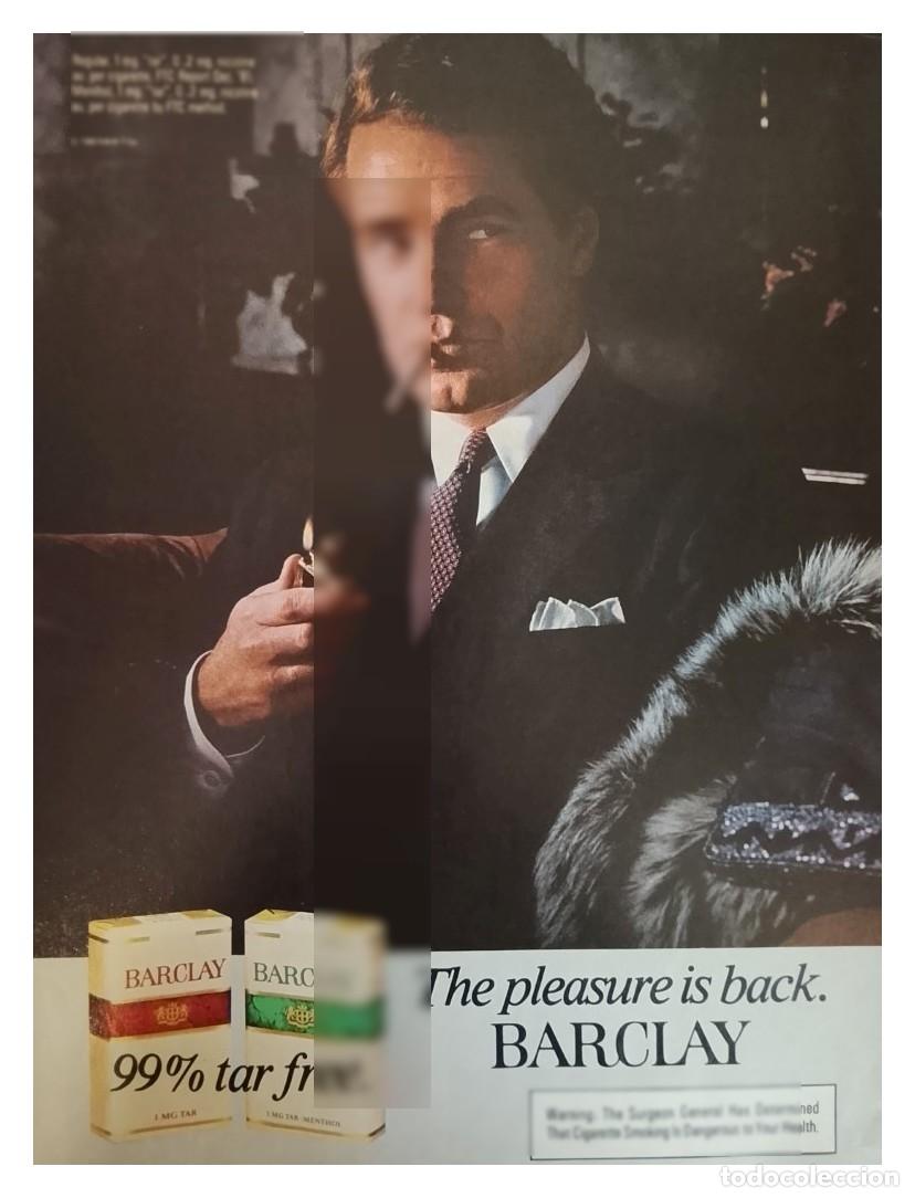 Sammeln von Plakaten: Cartel de publicidad retro CIGARROS BARCLAY 1982