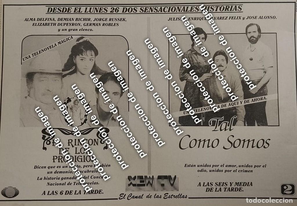 Sammeln von Plakaten: CARTEL RETRO. TELEVISA, TELENOVELAS TAL COMO SOMOS ETC 1987 /TELEVISORAS