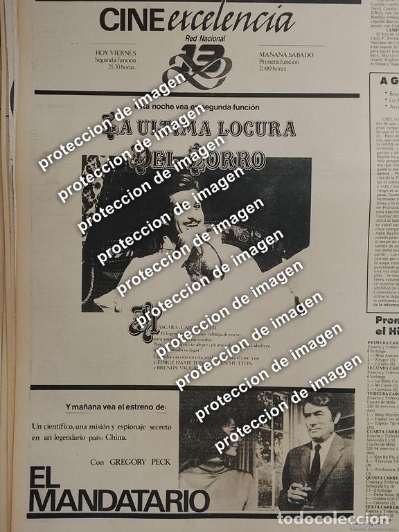 Sammeln von Plakaten: CARTEL RETRO. PELICULA. LAS LOCURAS DEL ZORRO 1987 CANAL 13 /TELEVISORAS