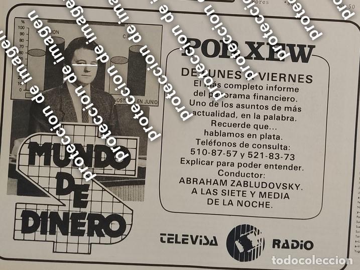 Sammeln von Plakaten: CARTEL RETRO. PROGRAMA MUNDO DE DINERO. ABRAHAM ZABLUDOVSKY /TELEVISORAS 1987 TELEVISA 2