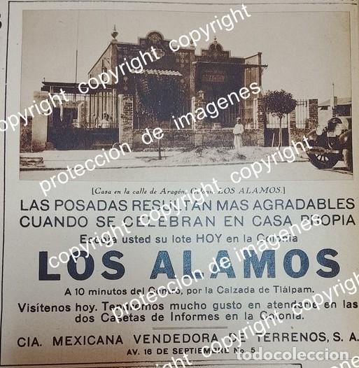 Collectionnisme d'affiches: CARTEL ANTIGUO. CONSTRUYEN COLONIA LOS ALAMOS D.F 1930 /BIENES RAICES /12