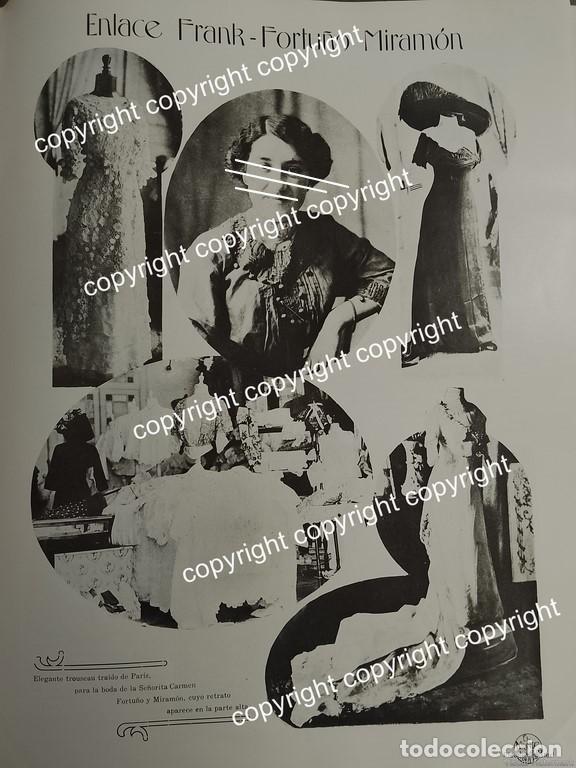Collectionnisme d'affiches: HOJA DE PRENSA ANTIGUA 1911 BODA DE CARMEN FURTU&Ntilde;O MIRAMON. ASM ( FRANK FORTU&Ntilde;O )