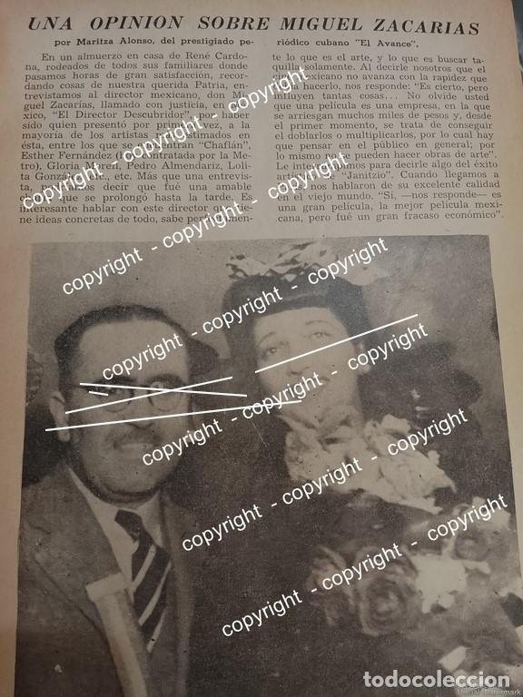 Collectionnisme d'affiches: HOJA DE PRENSA ANTIGUA 1941 A MIGUEL ZACARIAS. / ARTISTAS CINE