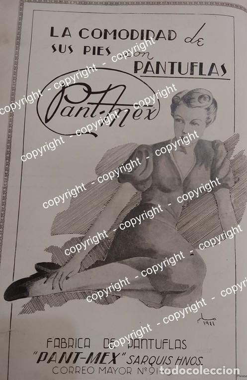 Collectionnisme d'affiches: AFICHE DE PUBLICIDAD ANTIGUA. PANTUNFLAS PENT-MEX, SARQUIS HNOS. 1941 /2