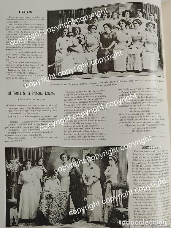 Collectionnisme d'affiches: NOTA DE PRENSA ANTIGUA 1911 CLUB DEMOTRATICO. AGUSTINA RAMIREZ /FEMINISMO /POLITICA