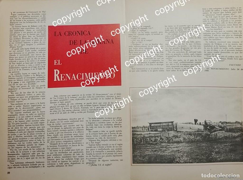 Collectionnisme d'affiches: HOJA DE PRENSA RETRO. EL FERROCARRIL DE TLALPAN 1972