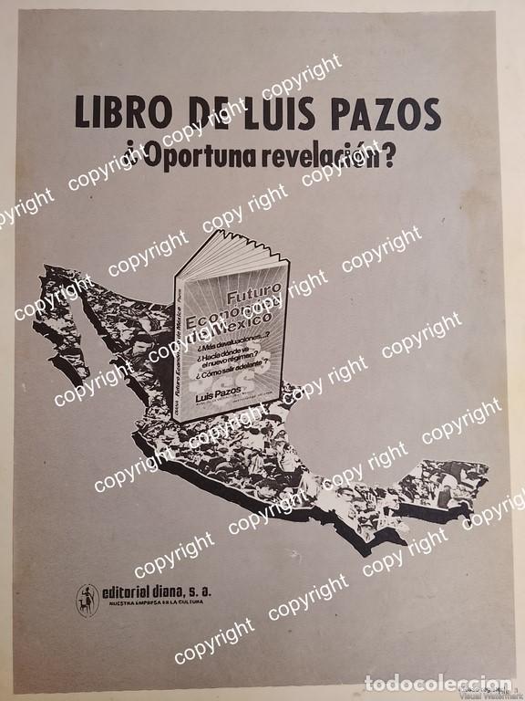 Collectionnisme d'affiches: AFICHE RETRO. LANZAN LIBRO DE LUIS PASOS. EDITORIAL DIANA 1979 /EDITORIALES