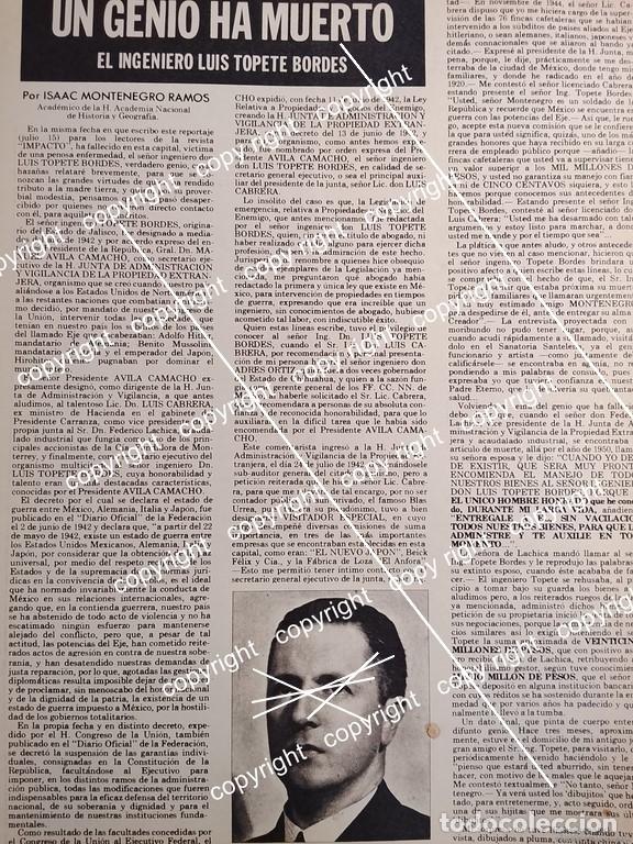 Collectionnisme d'affiches: AFICHE RETRO. MUERE LUIS TOPETE BORDES / ESCRITORES