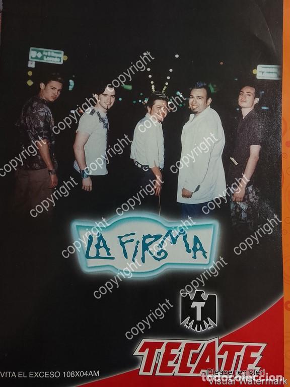 Collectionnisme d'affiches: HOJA DE PUBLICIDAD RETRO. TECATE Y GRUPO LA FIRMA 2004