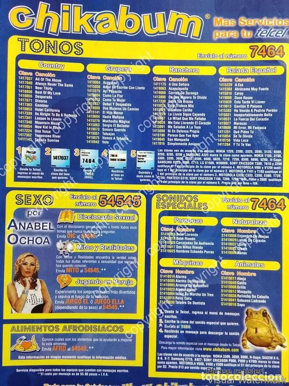 Poster collecting: CARTEL PUBLICITARIO RETRO. CHICABUM, TONOS PARA CELULAR 2002