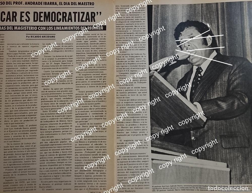 Poster collecting: AFICHE RETRO. DISCURSO. JOSE LUIS ANDRADE IBARRA 1978 /POLITICOS