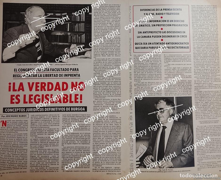 Poster collecting: AFICHE RETRO. ENTREVISTA A IGNACIO BURGOA ORIHUELA 1980 /ABOGADOS
