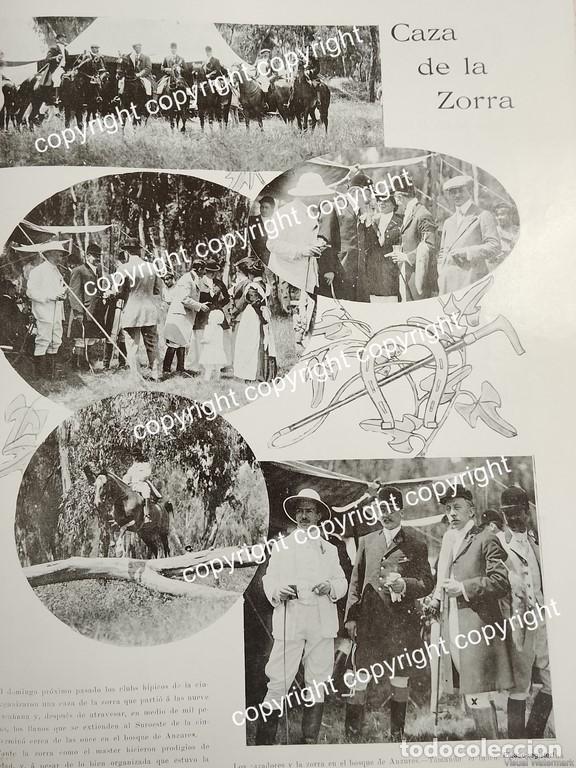 Poster collecting: AFICHE ANTIGUO 1911 COLONIA ANZURES CAZA DE LA ZORRA /ASM