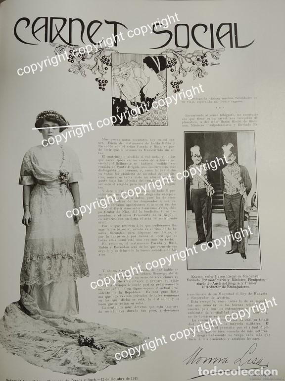 Poster collecting: AFICHE ANTIGUO 1911 BODA DE DOLORES RUBIN ESCANDON /ASM