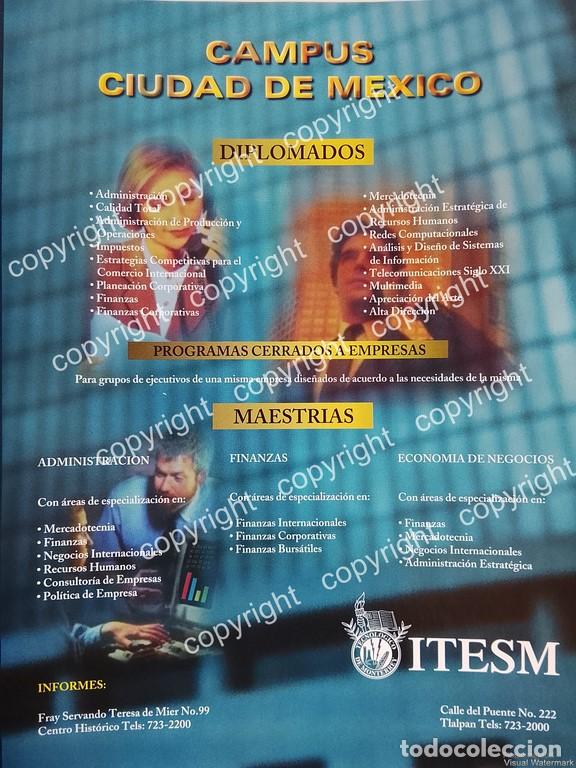 Collectionnisme d'affiches: AFICHE PUBLICITARIO RETRO. TEC DE MONTERREY -ITESM 1990s
