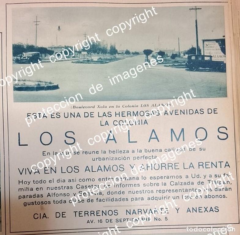 Collectionnisme d'affiches: CARTEL ANTIGUO. CONSTRUYEN COLONIA LOS ALAMOS D.F 1931 /BIENES RAICES /17