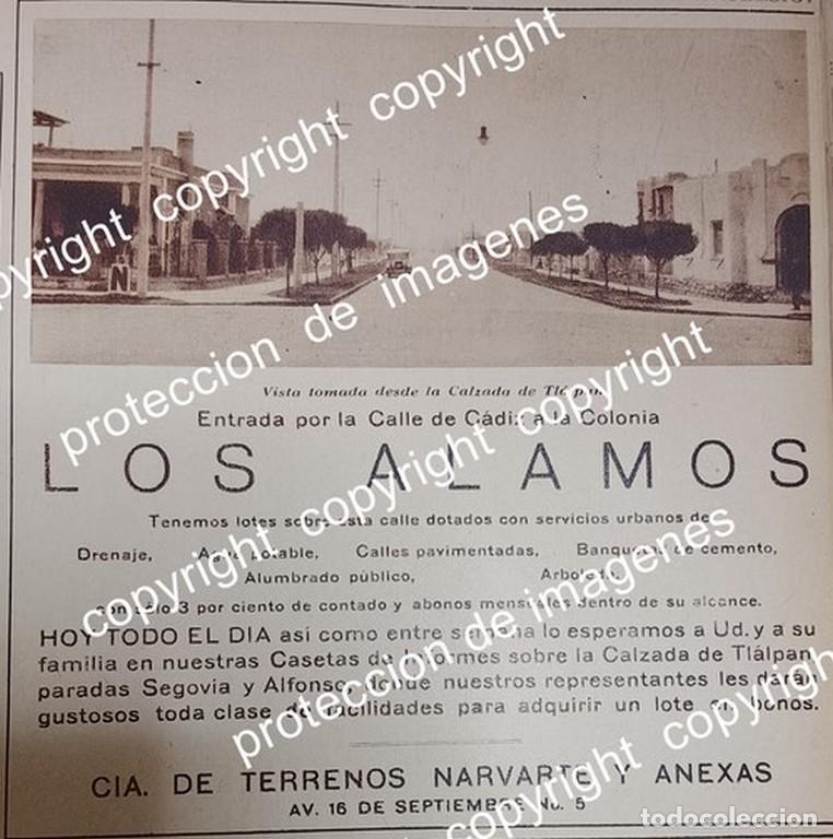 Collectionnisme d'affiches: CARTEL ANTIGUO. CONSTRUYEN COLONIA LOS ALAMOS D.F 1931 /BIENES RAICES /19