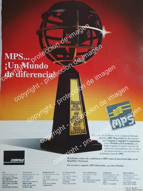 Collectionnisme d'affiches: AFICHE DE PUBLICIDAD RETRO. PREMIAN A COMPUTADORAS COMPAQ 1993