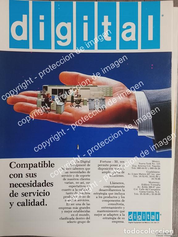 Collectionnisme d'affiches: AFICHE DE PUBLICIDAD RETRO. COMPUTADORAS DIGITAL LLEGA A MEXICO 1988